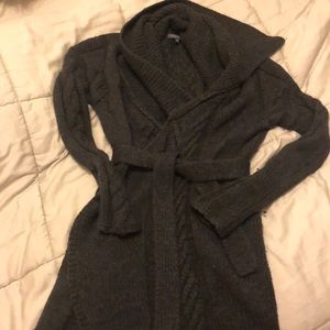 Vince Floating Cable Knit Wool/Alpaca Cardigan